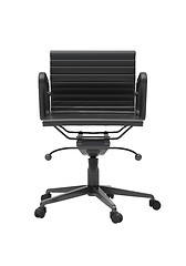 Image showing Gray office chair isolated