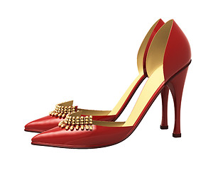 Image showing Women's red shoes