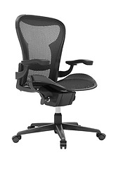 Image showing Gray office chair isolated