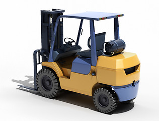 Image showing Forklift loader close-up