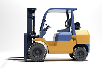 Image showing Forklift loader close-up