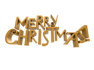 Image showing Merry Christmas text isolated