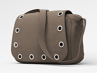 Image showing Grey handbag with studs