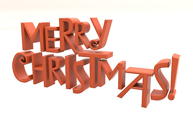 Image showing Merry Christmas text isolated