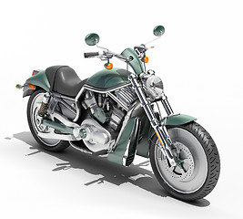 Image showing Classic motorcycle isolated