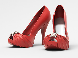 Image showing Women's red shoes