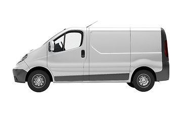 Image showing White commercial van isolated