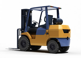 Image showing Forklift loader close-up