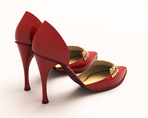 Image showing Women's red shoes