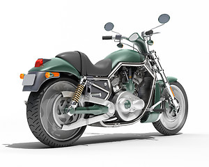 Image showing Classic motorcycle isolated