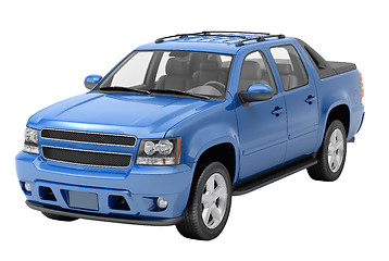 Image showing Blue pickup isolated