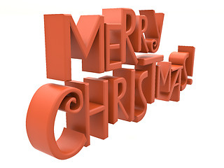 Image showing Merry Christmas text isolated