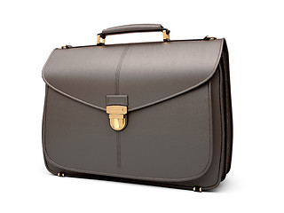 Image showing Black business briefcase isolated