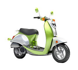 Image showing Trendy retro scooter close up