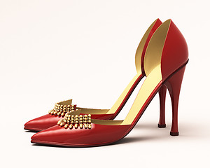 Image showing Women's red shoes