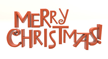 Image showing Merry Christmas text isolated