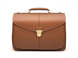 Image showing Brown business briefcase isolated