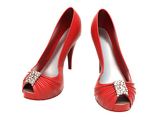 Image showing Women's red shoes