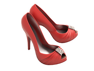 Image showing Women's red shoes