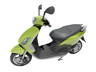 Image showing Trendy retro scooter close up