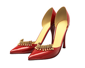 Image showing Women's red shoes