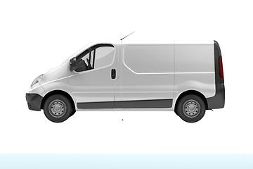 Image showing White commercial van isolated