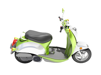 Image showing Trendy retro scooter close up