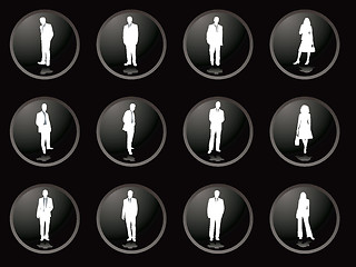 Image showing blackberry buttons business men