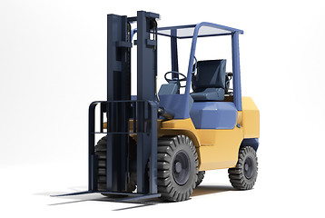 Image showing Forklift loader close-up