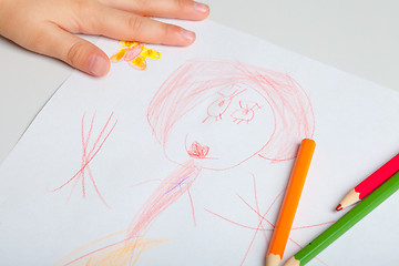 Image showing Child draws