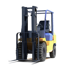 Image showing Forklift loader close-up