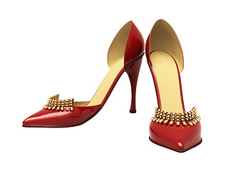 Image showing Women's red shoes