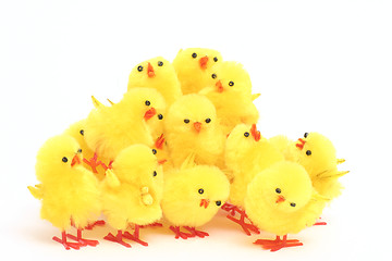 Image showing Easter toy chickens