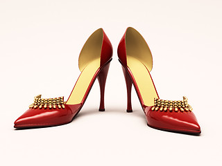 Image showing Women's red shoes