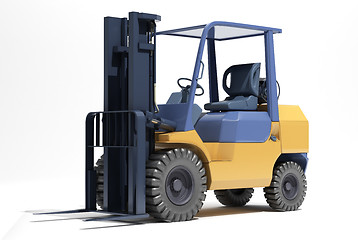 Image showing Forklift loader close-up