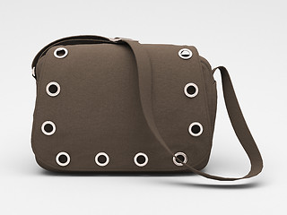 Image showing Grey handbag with studs