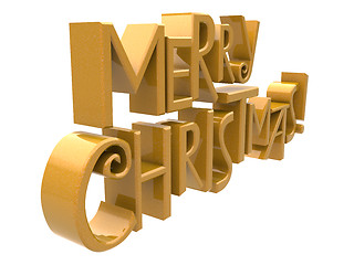 Image showing Merry Christmas text isolated