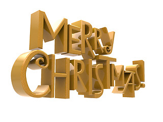 Image showing Merry Christmas text isolated