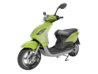 Image showing Trendy retro scooter close up