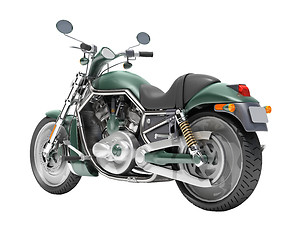Image showing Classic motorcycle isolated