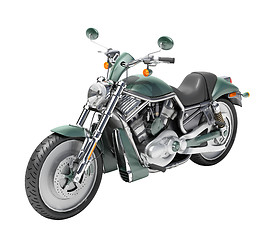 Image showing Classic motorcycle isolated