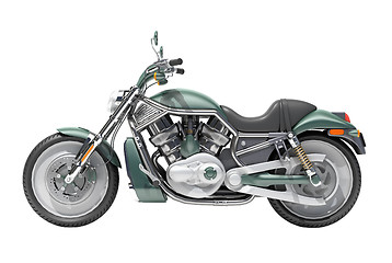 Image showing Classic motorcycle isolated