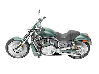 Image showing Classic motorcycle isolated