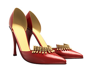 Image showing Women's red shoes