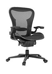 Image showing Gray office chair isolated