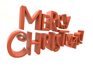 Image showing Merry Christmas text isolated