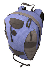 Image showing Blue travel backpack