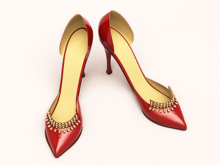 Image showing Women's red shoes