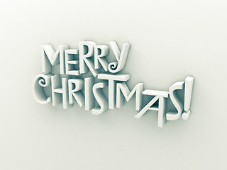 Image showing Merry Christmas text isolated