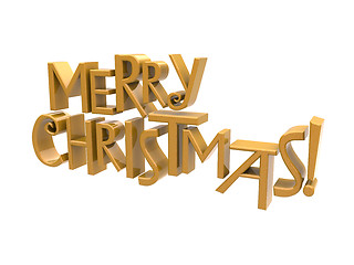 Image showing Merry Christmas text isolated